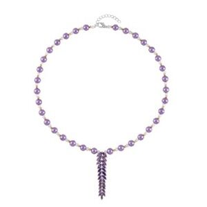 Simulated Purple Diamond and Multi Gemstone Necklace 20-22 Inches